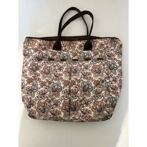 LeSportsac Medium Tote Roomy Multicolor Zipper Closure 13x12x7